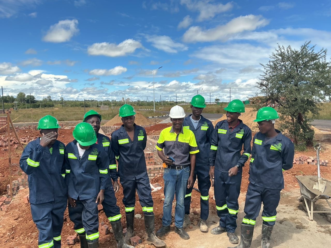 Kordelle team on site in PPE